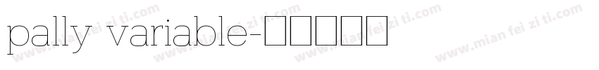 pally variable字体转换